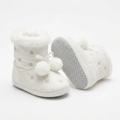 Bota Pantufa Estrelinha Branca