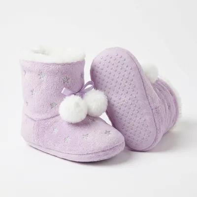Bota Pantufa Estrelinha Lilás