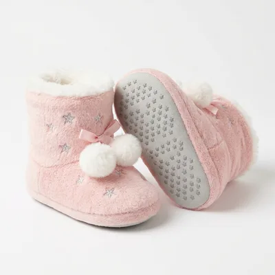 Bota Pantufa Estrelinha Rosa
