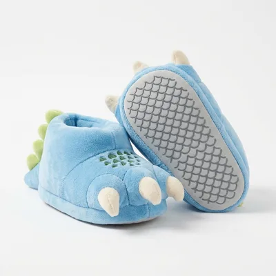 Pantufa Dinossauro Azul-Claro