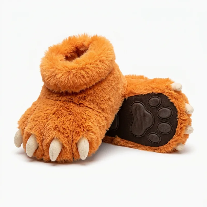 Pantufa Garra de Urso Laranja