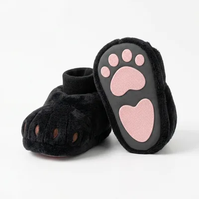 Pantufa Patinha de Gatinho Preta