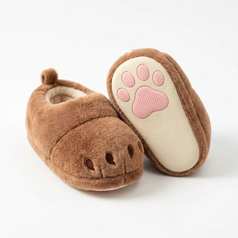 Pantufa Patinha de Urso Marrom
